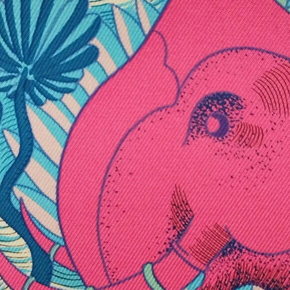 HERMES Carre 90 - Light Blue Light Pink Multi Scarf 566-082725 - Picture 6 of 7